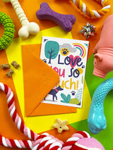 Scoff Paper Edible Card I Love You So Much - Bacon Flavoured Birthday Card