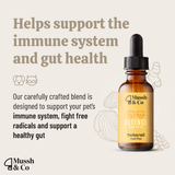 Mussh & Co Defence For Pets Turkey Tail Drops with Turmeric & Black Pepper