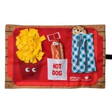 Nina Ottosson Activity Matz Fast Food Fun Mat with interactive treat hiding pockets and adjustable difficulty for dogs of all sizes.
