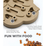 Challenge your dog’s mind with the Nina Ottosson Dog Hide N’ Slide Puzzle! This Level 2 interactive toy features 14 treat compartments to keep your pup engaged and entertained.