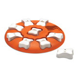 Nina Ottosson Dog Smart Puzzle Toy – Level 1 interactive dog puzzle with 9 treat compartments and removable bone covers for mental stimulation.
