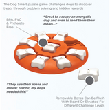 Nina Ottosson Dog Smart Puzzle Toy – Level 1 interactive dog puzzle with 9 treat compartments and removable bone covers for mental stimulation.