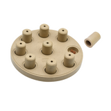 Nina Ottosson Dog Smart Composite Puzzle Toy – Level 1 beginner interactive toy with 9 treat compartments and scent-releasing pegs.