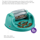 Nina Ottosson Dog Spin 'n' Eat Green Puzzle Feeder – Level 2 interactive feeder holding up to 2 cups of kibble or treats for dogs of all sizes.