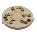Nina Ottosson Dog Worker Composite Tan puzzle toy with flippers, blocks, and spinning centre for advanced dog enrichment.