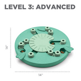 Nina Ottosson Dog Worker Green puzzle toy with flippers, blocks, and spinning centre for advanced dog enrichment.