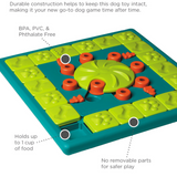 Nina Ottosson Multipuzzle Level 4 Interactive Dog Puzzle with sliders, spinning tiles, and hidden treat compartments.