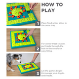 Nina Ottosson Multipuzzle Level 4 Interactive Dog Puzzle with sliders, spinning tiles, and hidden treat compartments.