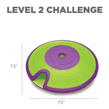 Nina Ottosson Treat Maze interactive puzzle toy, searching for treats.