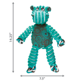 KONG Floppy Knots Hippo - Squeaky Plush Toy for Dogs