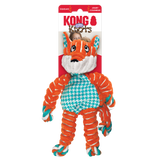 KONG Floppy Knots Fox - Squeaky Plush Toy for Dogs