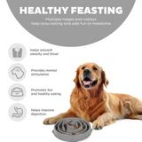 Outward Hound Fun Feeder Drop Grey - Slow Feeder Bowl for Dogs