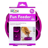 Outward Hound Fun Feeder Flower Purple with intricate ridges and grooves, designed to slow down eating and improve digestion.