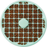 Outward Hound Fun Feeder Slo Tray Mint with low-profile ridges, designed to slow down eating and improve digestion for flat-faced breeds.