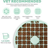 Outward Hound Fun Feeder Slo Tray Mint - Slow Feeder Bowl for Flat-Faced Dog Breeds