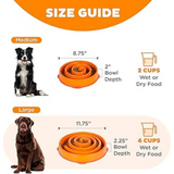 Outward Hound Fun Feeder Swirl Orange Size Guide