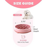 Outward Hound Fun Feeder Wave Pink - Slow Feeding Bowl for Dogs