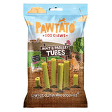 Pawtato Mint & Parsley Tubes – Vegan, hypoallergenic dog chews with natural mint and parsley to freshen breath.