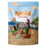 Pawtato Ocean Treats Medium – Vegan, hypoallergenic dog chews with sweet potato, pea protein, and seaweed in fun sea creature shapes