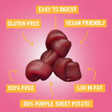 Pawtato Small Purple Knots - Low Fat Treats for Dogs