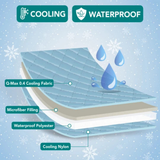 PetAmi Dusty Blue Waterproof Anti Slip Cooling Tech Mat