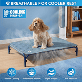 PetAmi Dusty Blue Waterproof Anti Slip Cooling Tech Mat
