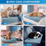 PetAmi Dusty Blue Waterproof Anti Slip Cooling Tech Mat