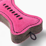 Green & Wilds Pinkie Bone Eco Dog Toy - Sustainable Jute & Suede Toy for Dogs