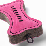 Green & Wilds Pinkie Bone Eco Dog Toy - Sustainable Jute & Suede Toy for Dogs