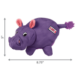 KONG Phatz Hippo - Durable, Textured Squeaky Plush for Dogs