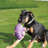 KONG Phatz Hippo - Durable, Textured Squeaky Plush for Dogs