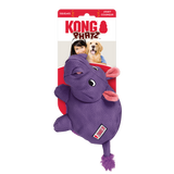 KONG Phatz Hippo - Durable, Textured Squeaky Plush for Dogs