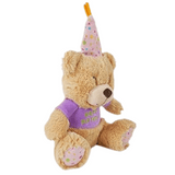 osewood Bonnie Birthday Bear – Soft plush squeaky dog toy, perfect for cuddles and playtime - Side View