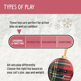 Rosewood Festive Bauble Trio Plush Toy with Catnip for Cats