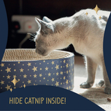 Rosewood Festive Cardboard Scratcher with Catnip for Cats