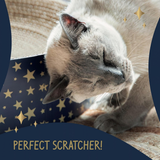 Rosewood Festive Cardboard Scratcher with Catnip for Cats