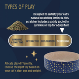 Rosewood Festive Cardboard Scratcher with Catnip for Cats