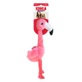 KONG Shakers Honkers Flamingo - Durable Plush Tog Toy for Dogs