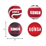 KONG Signature Balls 4 Pack Assorted