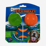 Chuckit Fetch Medley 2 - 3 Pack of Popular Chuckit Balls for Dogs