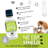 Serendipity Neem Shield Spot On Natural Flea and Tick Control for Dogs and Cats