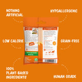 Pocket-friendly Soopa Healthy Bites Carrot & Pumpkin dog treats in recyclable eco-friendly packaging, perfect for training and digestion support