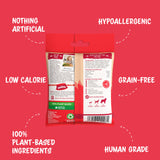 Eco-friendly Soopa Healthy Bites Cranberry & Sweet Potato treats in recyclable packaging, perfect for immune support and healthy digestion.