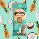 Soopa Superfood Dental Sticks Paw-Na Colada – limited-edition hypoallergenic dental chews with coconut and pineapple for dogs.