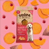 Soopa Superfood Jumbo Sticks Cranberry & Sweet Potato – hypoallergenic grain-free jumbo dog chews for large breeds with natural superfoods.