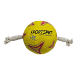 SPORTSPET Tug Football for Dogs – Durable Cotton Grips for Fetch and Tug