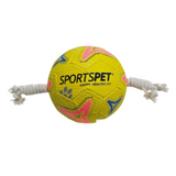 SPORTSPET Tug Football for Dogs – Durable Cotton Grips for Fetch and Tug