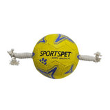 SPORTSPET Tug Football for Dogs – Durable Cotton Grips for Fetch and Tug