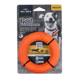 Tall Tails G.O.A.T. Rubber Sport Ring – Durable Fetch and Treat Dog Toy.