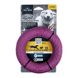 Tall Tails G.O.A.T. Rubber Sport Ring – Durable Fetch and Treat Dog Toy.